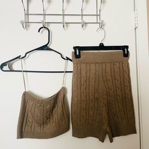 Brand New. Super cute beige set.